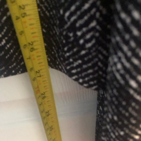 Mango Herringbone Shift Deep V Neck Dress with Asian collar - Picture 3 of 9